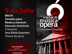 El plato fuerte de la presentación es la Suite N°1 para violoncello sólo, cuya versión para flauta de pico se estrena en Guadalajara. ESPECIAL /