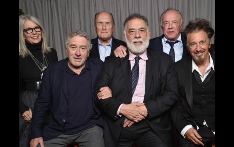 Francis Ford Coppola apareció junto con los actores Al Pacino, Robert Duvall, James Caan, Diane Keaton, Talia Shire y Robert de Niro. ESPECIAL / K. Mazur