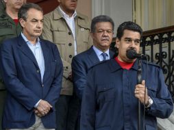 Maduro agradeció a Rodríguez Zapatero y al Gobierno de República Dominicana por la iniciativa. AFP / J. Barreto