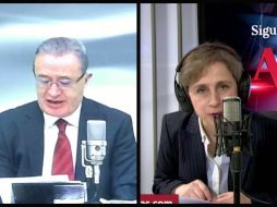 Los periodistas Ricardo Rocha y Carmen Aristegui se confrontan tras las revelaciones de acoso que hizo la comediante Sofía Niño de Rivera. ESPECIAL