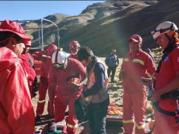 El grupo de rescatistas llegó un día después del hecho hasta el Nevado de Condoriri, unos 30 kilómetros al oeste de La Paz. TWITTER/@LaRazon_Bolivia