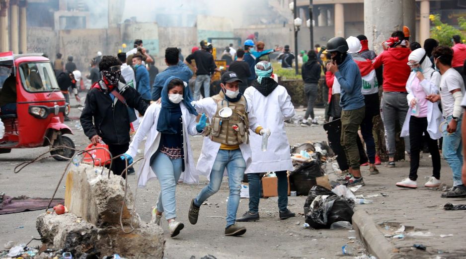 La capital iraquí es escenario de amplias protestas populares desde principios de octubre. EFE/A. Jalil