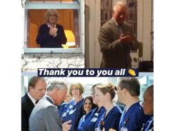El príncipe Carlos y su esposa salen por separado en un video en el que se les ve aplaudiendo a los especialistas en la salud. INSTAGRAM