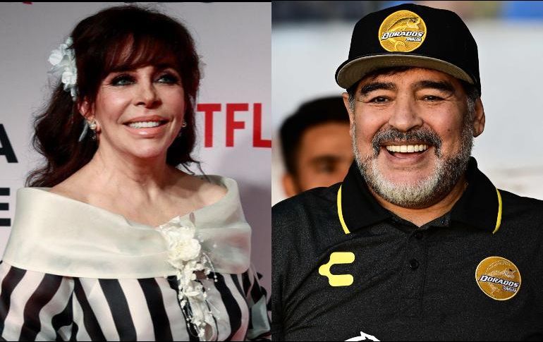 Verónica Castro conoció a Maradona cuando éste vino a México a un partido amistoso entre el Boca Juniors y el América. ESPECIAL