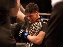 Brandon Moreno se convirtió en el primer mexicano en conquistar un título de Ultimate Fighting Championship (UFC). AFP/C.Petersen