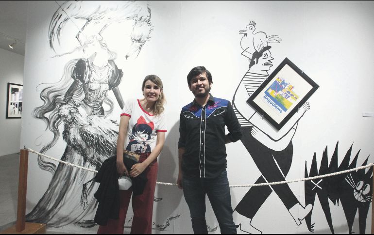 Diana Martín y emmanuel Peña. Fueron los “padrinos” con su exposición, en la apertura de actividades de la Casa del Autor en Zapopan. El Informador/ A. Camacho