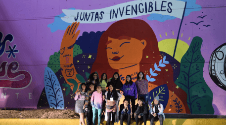 El ‘Festival Llamarada’ fue un encuentro de mujeres interesadas en el arte de salir a pintar las calles. ESPECIAL/Cortesía de Dulce Perezchica