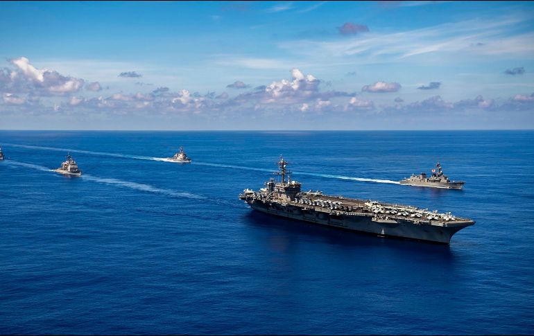 Presencia militar. Ambos países han enviado armamento, equipo y personal a la zona de Taiwán. US Navy/AP/H. Smith
