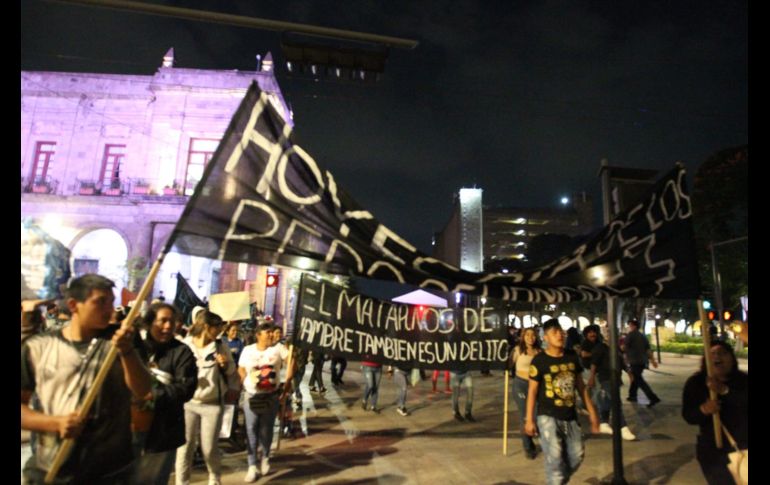 Hasta el momento, la manifestación ha sido pacífica, sin actos vandálicos. EL INFORMADOR/A. Camacho