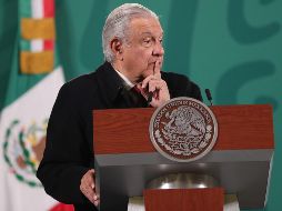 El Presidente López Obrador durante su conferencia 
