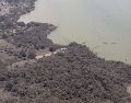 Imágen aérea de Tonga, tras la erupción. GETTY IMAGES