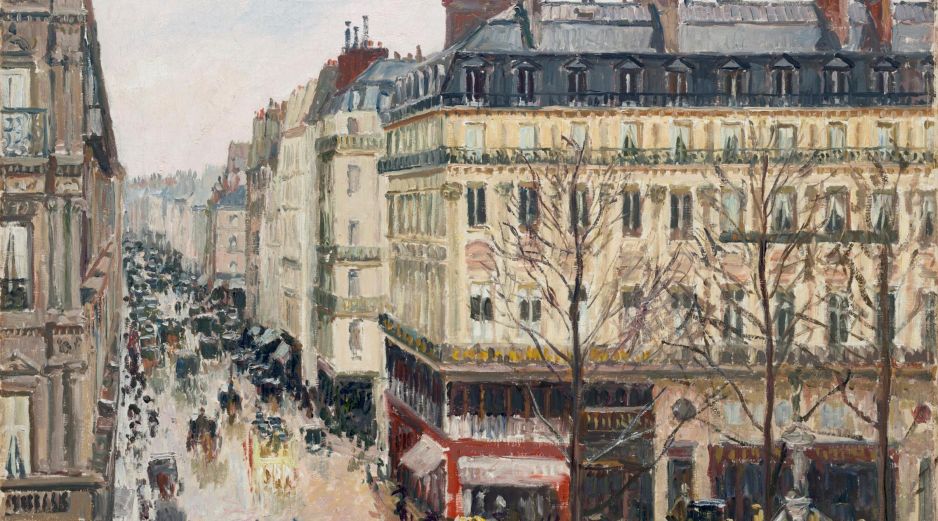 “Rue Saint-honore por la tarde”. Con efecto de lluvia, la pintura es un tesoro que ahora desata una batalla legal. EFE