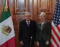 El Presidente López Obrador recibió en Palacio Nacional a Jennifer Granholm, afirmó que el encuentro fue cordial y de cooperación de ambos países. EFE/Presidencia de México
