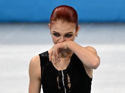 La patinadora rusa de 17 años explotó y entre lágrimas aseguró a su entrenadora que no quería volver a competir en su vida. AFP/K. KUDRYAVTSEV