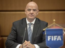 Infantino dio un mensaje de la FIFA este jueves sin abordar en concreto la cuestión de los próximos partidos programados en Rusia. EFE / ARCHIVO