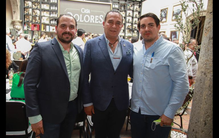 Carlos Martínez, Rafael Barrios y Ricardo Flores. GENTE BIEN JALISCO/Antonio Martínez