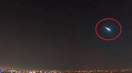 El asteroide fue captado por Webcams de México, que están instaladas en diferentes estados del país. ESPECIAL