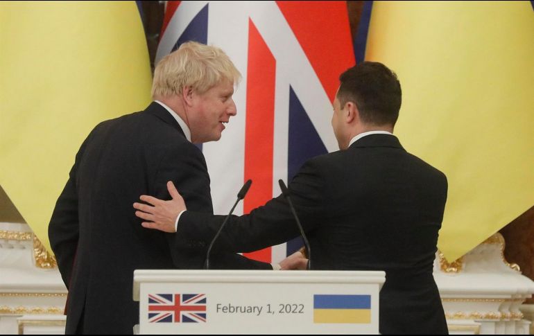 El jefe de Gobierno británico había estado por última vez en Kiev el pasado 2 de febrero, semanas antes de que comenzara la invasión rusa, cuando ofreció una rueda de prensa conjunta con Zelenski. EFE / ARCHIVO