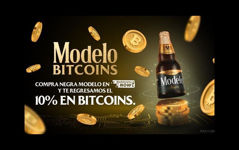 El descuento en Bitcoins se puede redimir hasta el 10% del valor por comprar Cerveza Modelo Negra. ESPECIAL