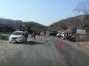 El retén ocurrió sobre la carretera Badiraguato-Guadalupe y Calvo. ESPECIAL