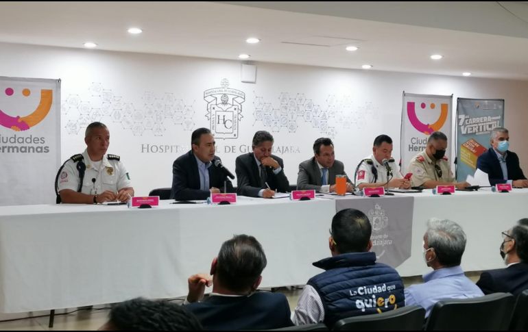 Juan José Frangie y Pablo Lemus destacan las acciones altruistas del hermanamiento entre Zapopan y Guadalajara. ESPECIAL
