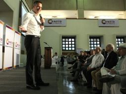 El exgobernador de Oaxaca, Alejandro Murat Hinojosa, acudió a un evento convocado por Confío en México, Asociación encabezada por Salvador Cosío. EL INFORMADOR/ A. CAMACHO