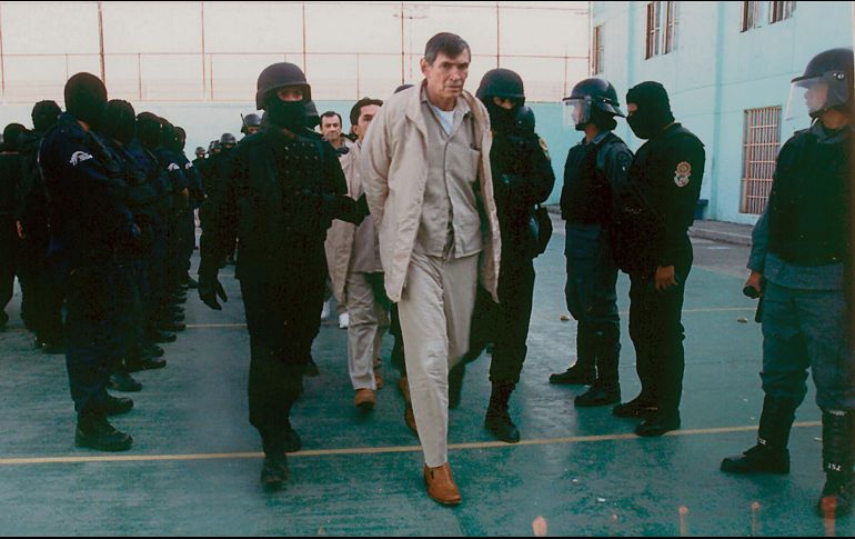 Félix Gallardo, miembro del Cártel de Guadalajara, en la prisión de La Palma en Almoloya de Juárez. AFP