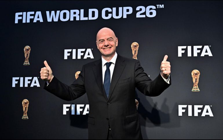En la ceremonia donde se dio a conocer el logo para el Mundial 2026, el presidente de la FIFA, Gianni Infantino, mencionó que con el cambio en el sistema de competencia habrá más juegos. AFP / F. J. Brown