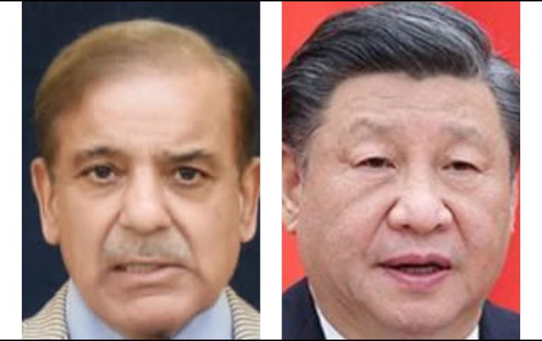Primer Ministro de Pakistán, Shehbaz Sharif y el Presidente de China, Xi Jinping. ESPECIAL