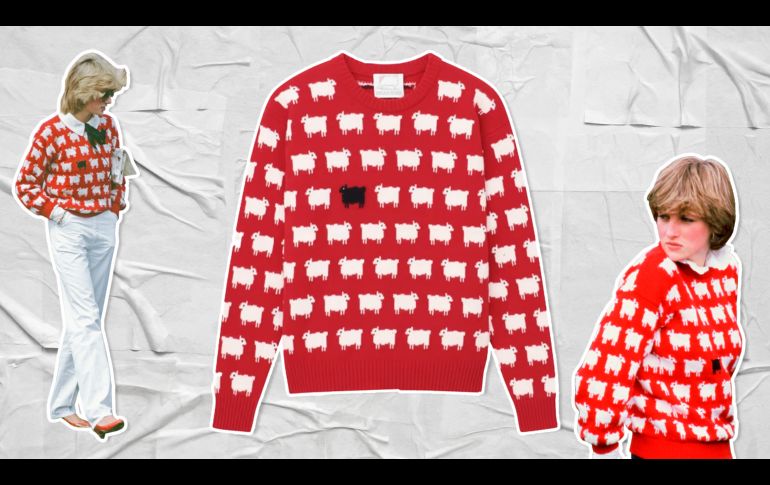 Una de las piezas de moda más significativas de Lady Di es el suéter de ovejas que usó en más de una ocasión