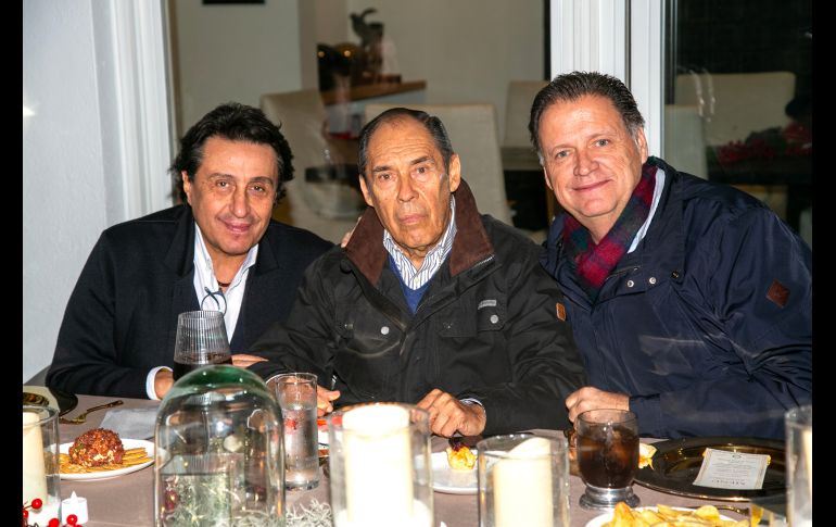 Leonardo Delgadillo, Alfredo Sahagún y Pablo Moreno. GENTE BIEN JALISCO/ Jorge Soltero