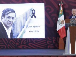 López Obrador expresó su pésame a los familiares y amigos del autor. SUN / F. ROJAS