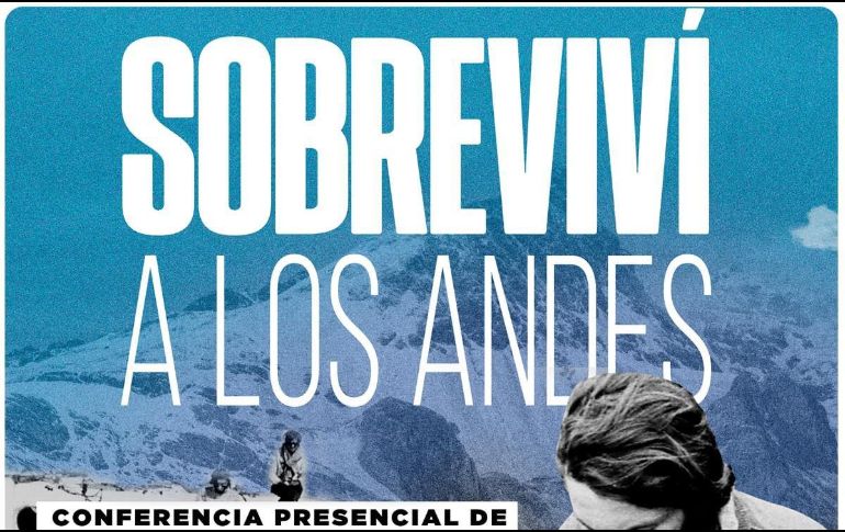 La conferencia “Sobreviví a los Andes” será en el Teatro Diana el 14 de abril a las 18:30. X/@GdlTiempo.