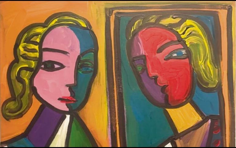 Cuadro creado por Claudia Doring, titulado “Me at Mirror After Picasso”. ESPECIAL