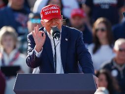 Trump ha vuelto a sus mensajes en contra de los migrantes para ganar votos en las próximas elecciones presidenciales de EU. AFP/K. Krzaczynski