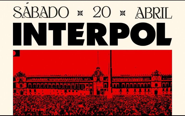 De acuerdo con la Secretaría de Cultura de la Ciudad de México, el concierto de Interpol comenzará a las 19 horas el próximo sábado 20 de abril. ESPECIAL/ X/@CulturaCiudadMx..