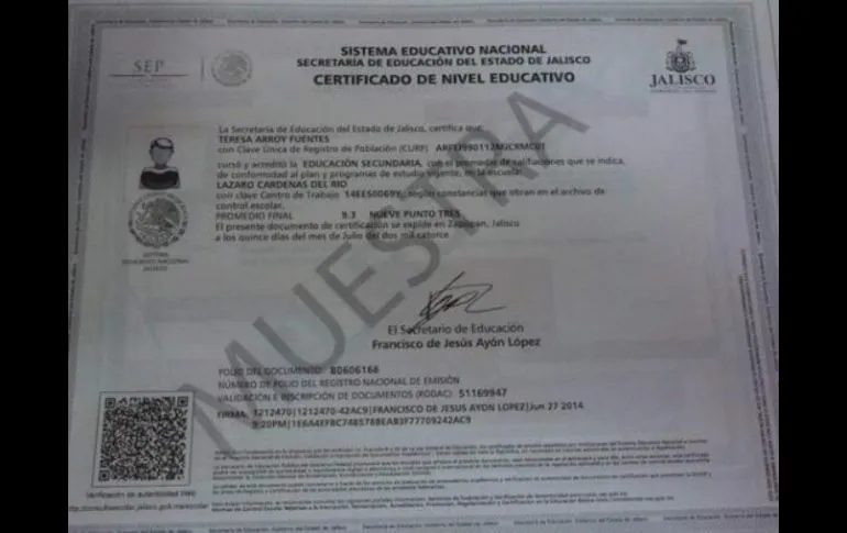 La descarga del certificado de primaria es gratis y cuenta con validez oficial. EL INFORMADOR / ARCHIVO
