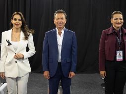 Laura Haro (Fuerza y Corazón por Jalisco), Pablo Lemus (Movimiento Ciudadano) y Claudia Delgadillo (Sigamos Haciendo Historia en Jalisco), candidatos al gobierno de Jalisco. X/iepcjalisco