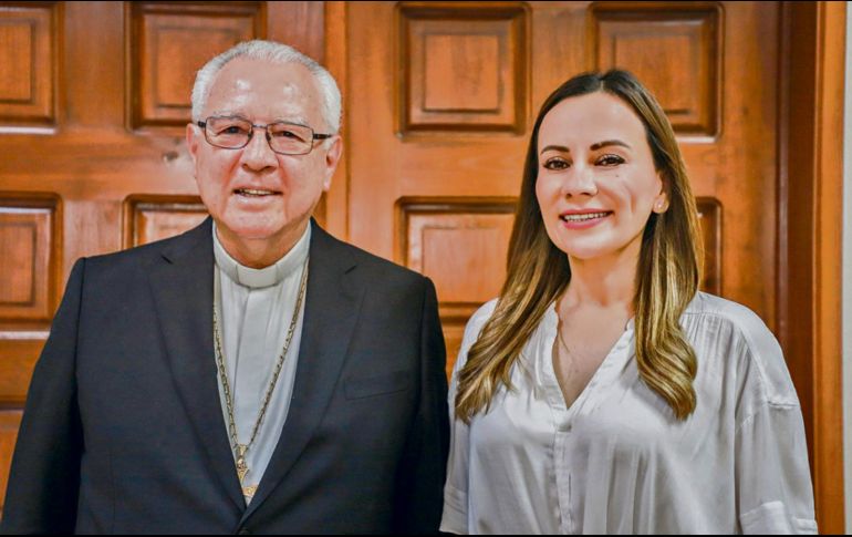 El cardenal Robles y la candidata coincidieron en la preocupación por mejorar la seguridad. ESPECIA