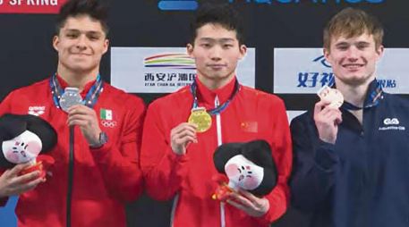 Las dos medallas de plata obtenidas en la Copa del Mundo de Xi’an, China, consolidan la preparación de Olvera para los Juegos Olímpicos de París. ESPECIAL