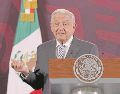 Andrés Manuel López Obrador, Presidente de México, durante su conferencia matutina en Palacio Nacional. EL UNIVERSAL
