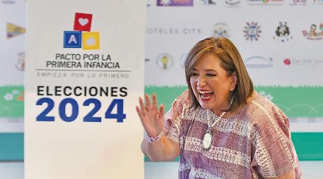 La Comisión de Quejas le pidió a Gálvez no utilizar el logo del INE en su campaña. EL UNIVERSAL