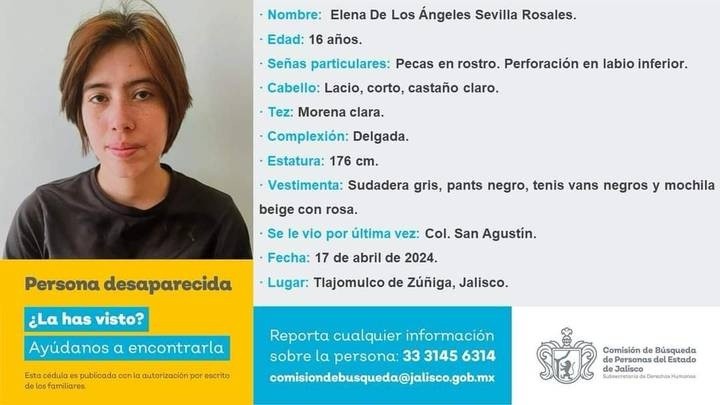 Comisión Estatal de Búsqueda de Personas del Estado de Jalisco. 